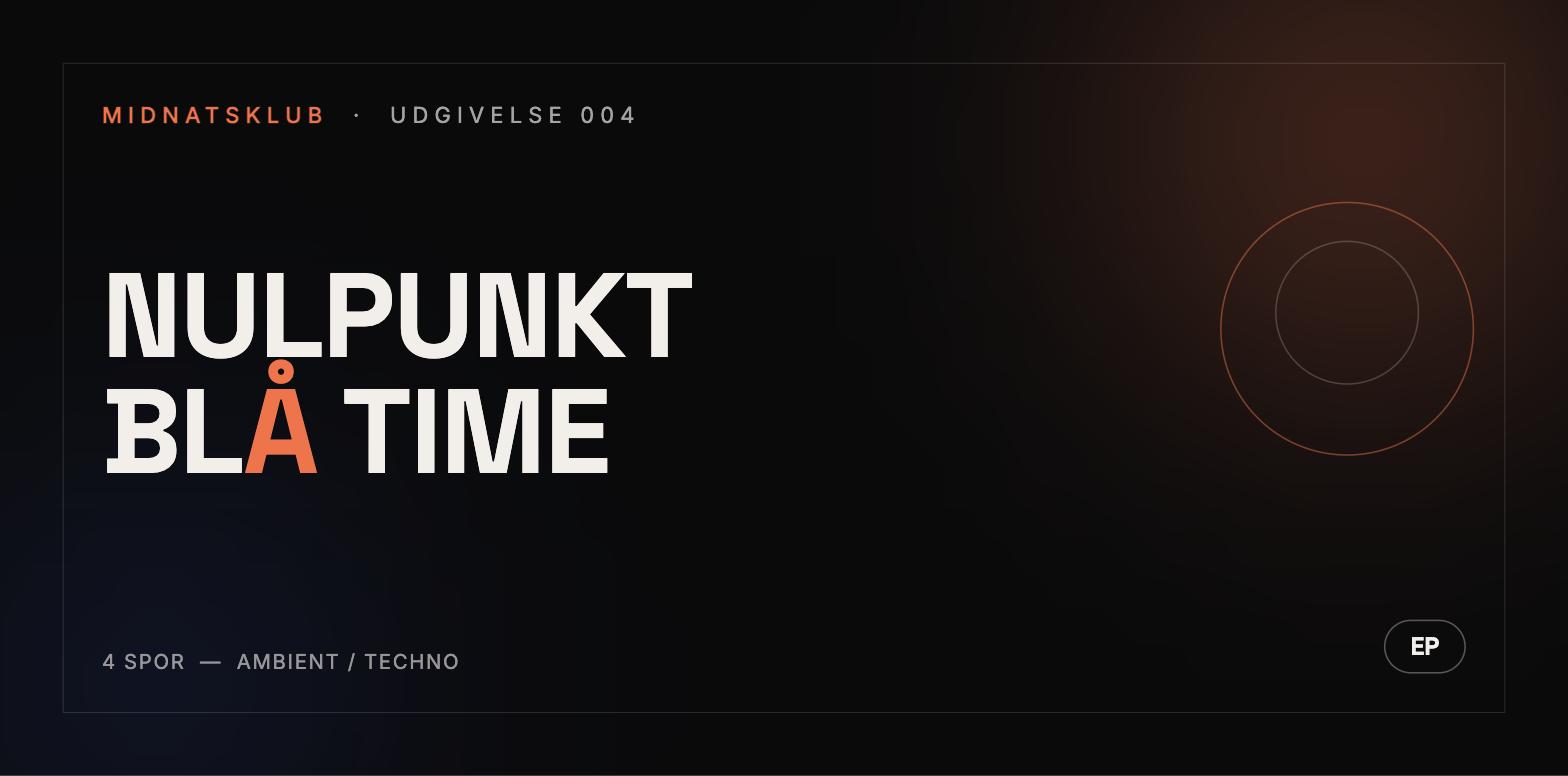 Nulpunkt – ny EP ”Blå Time” er ude nu
